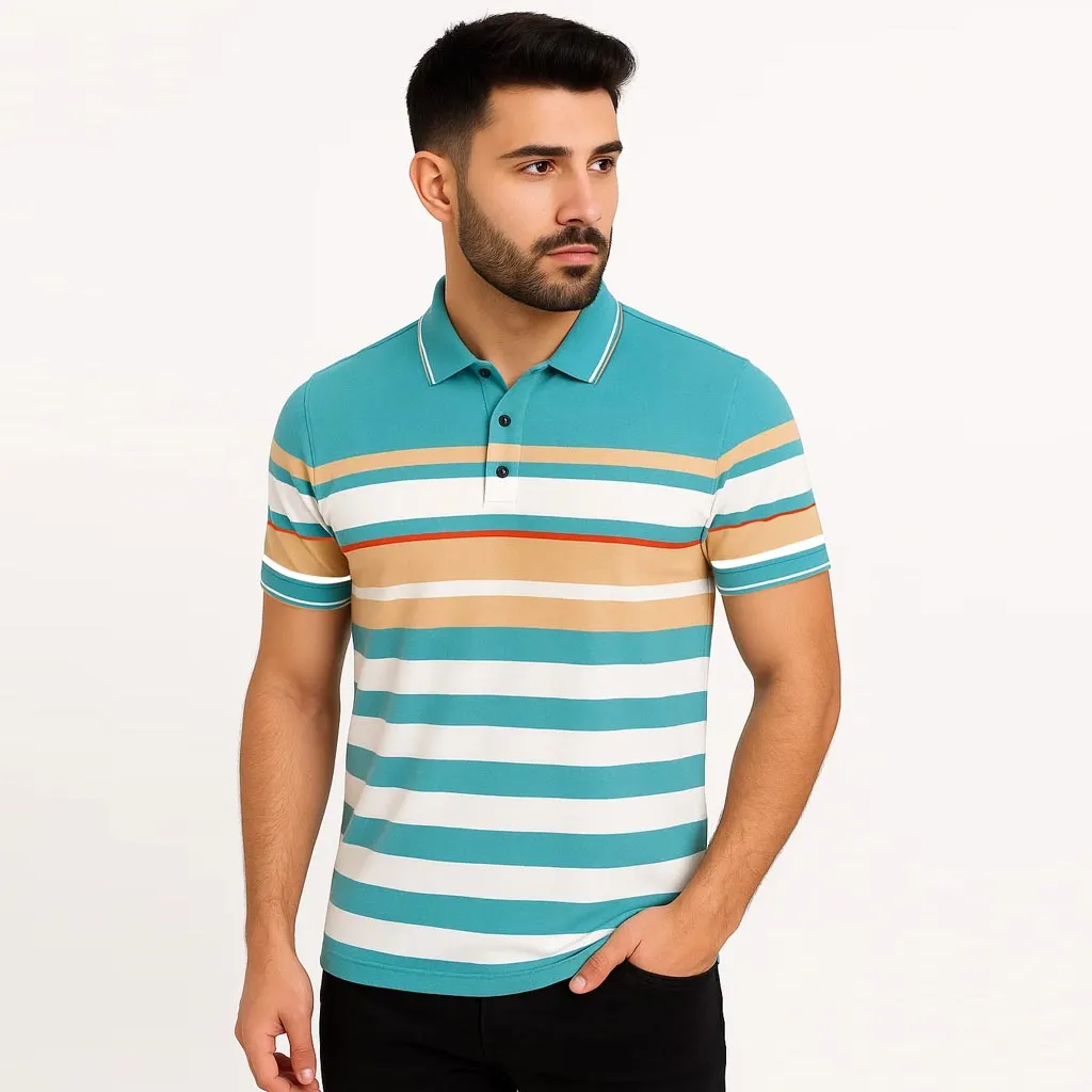 Men’s Stripe Polo sold by TopTen-Mart product image thumbnail 3