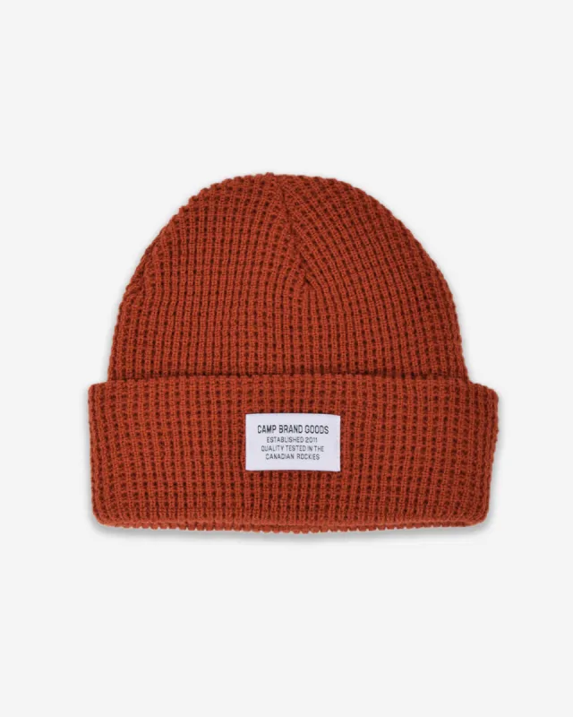 Camp Waffle Toque - Rust sold by Camp Brand Goods