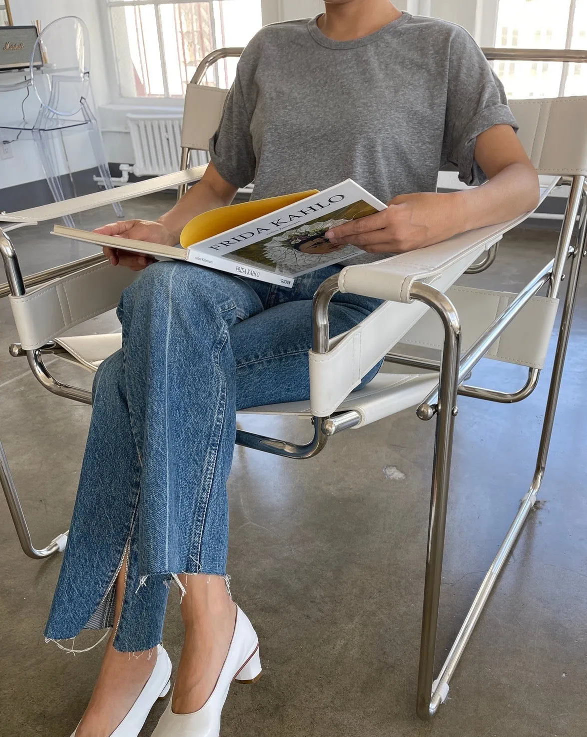 Her Tee Heather Grey sold by Camp Brand Goods product image thumbnail 2