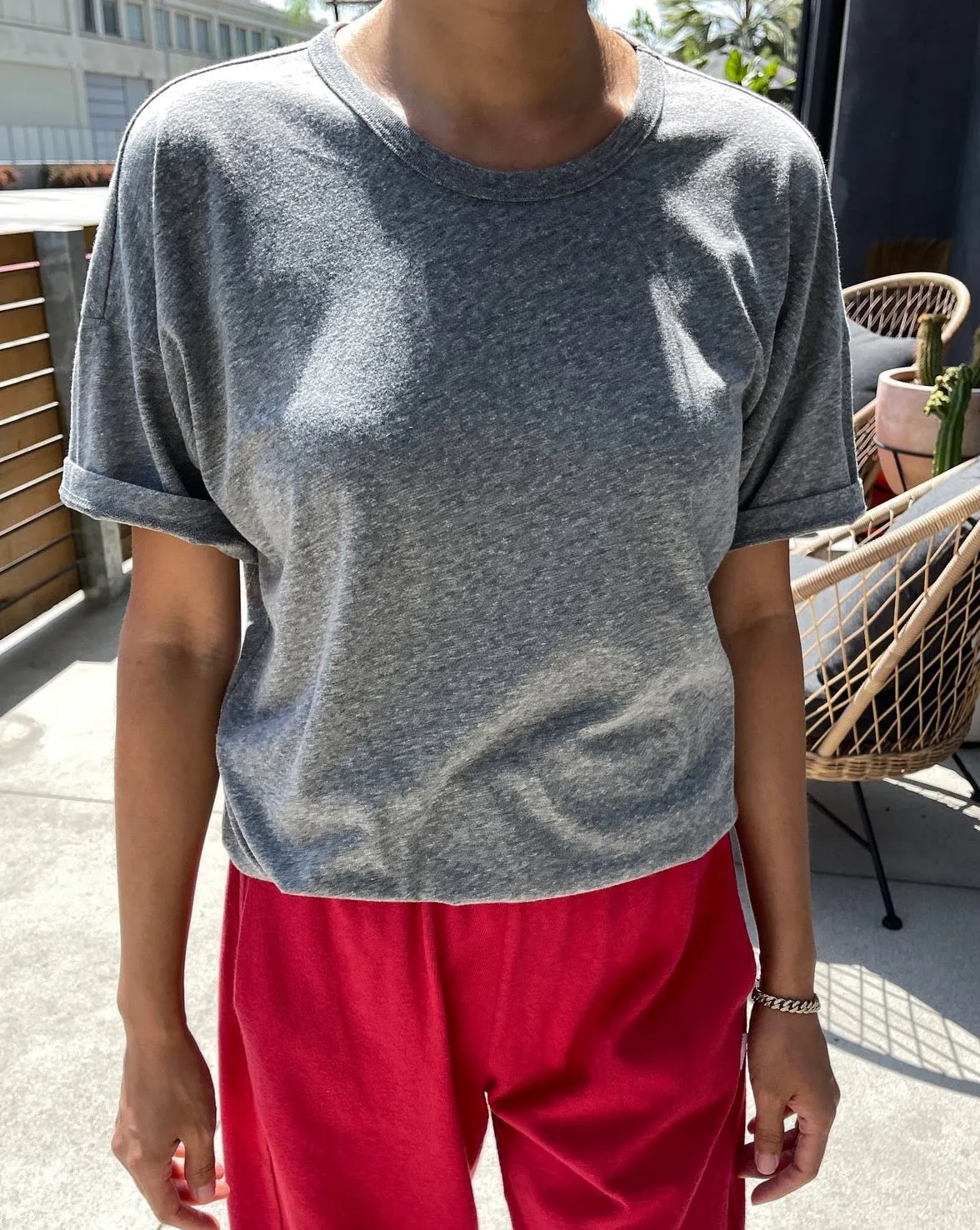 Her Tee Heather Grey sold by Camp Brand Goods product image thumbnail 3