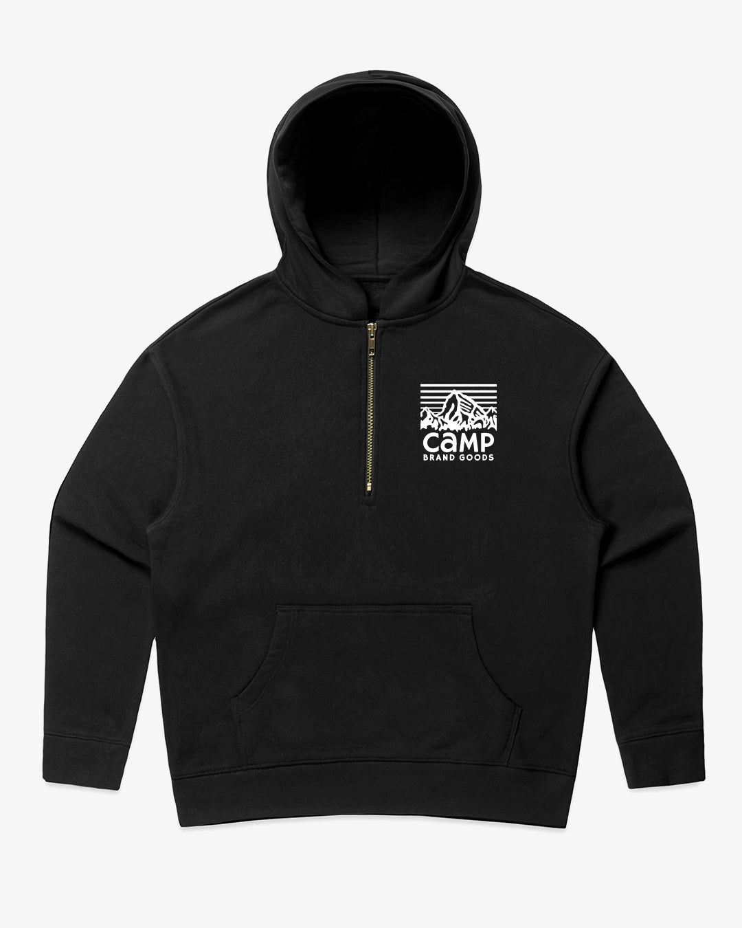 Heritage Logo W Half Zip Hoodie sold by Camp Brand Goods