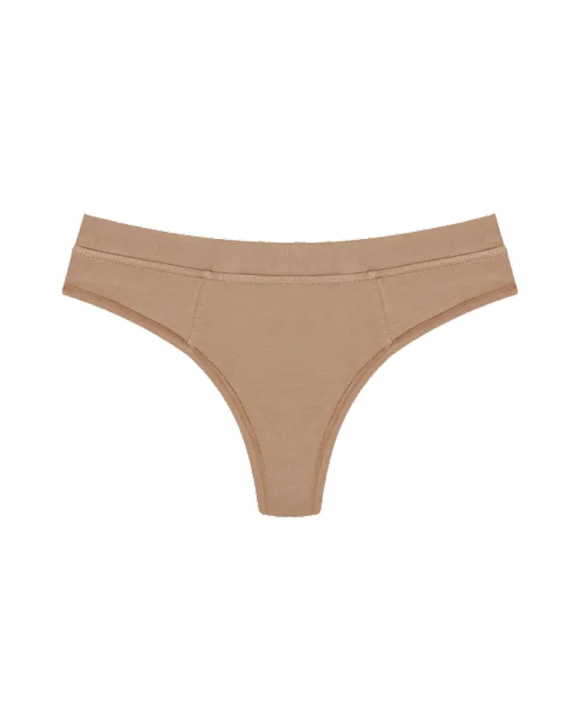 Mineral Undies Tan Thong sold by Camp Brand Goods