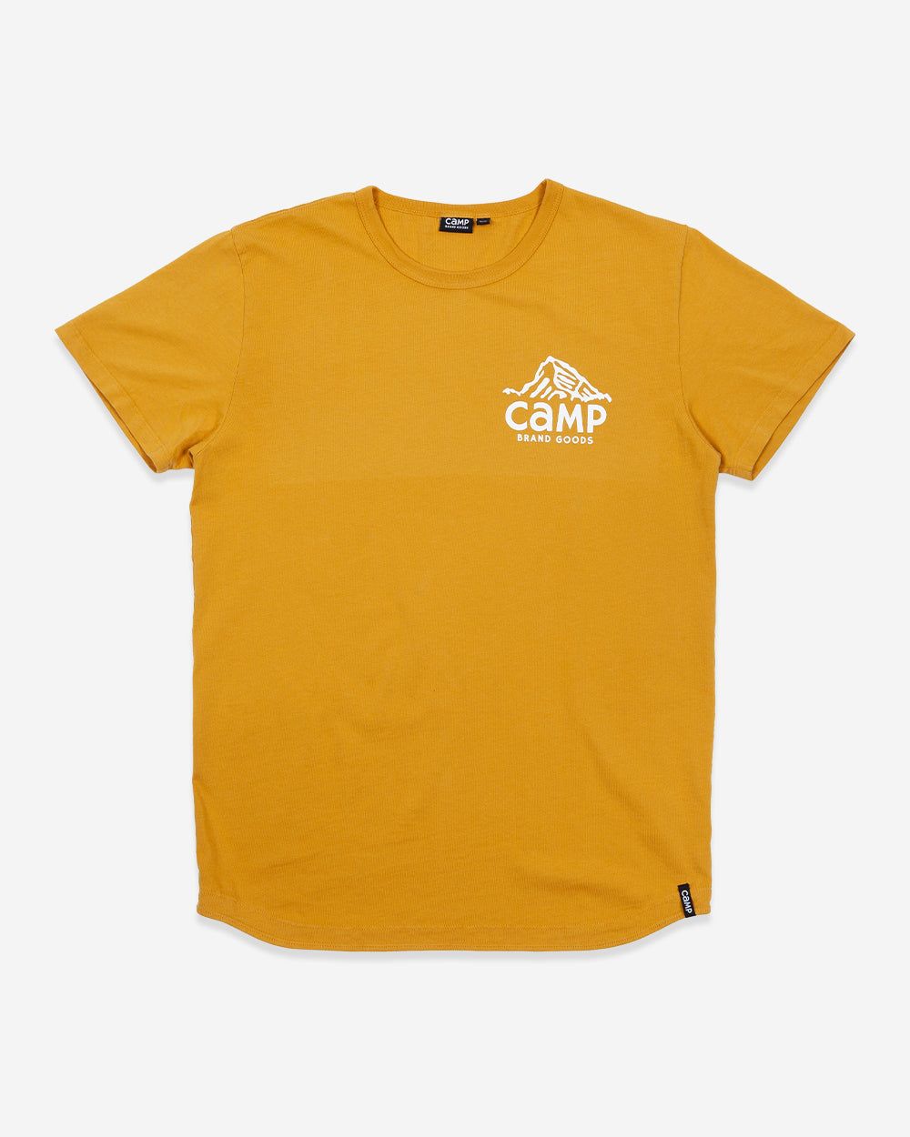 Peak Logo Curved Hem T-Shirt sold by Camp Brand Goods