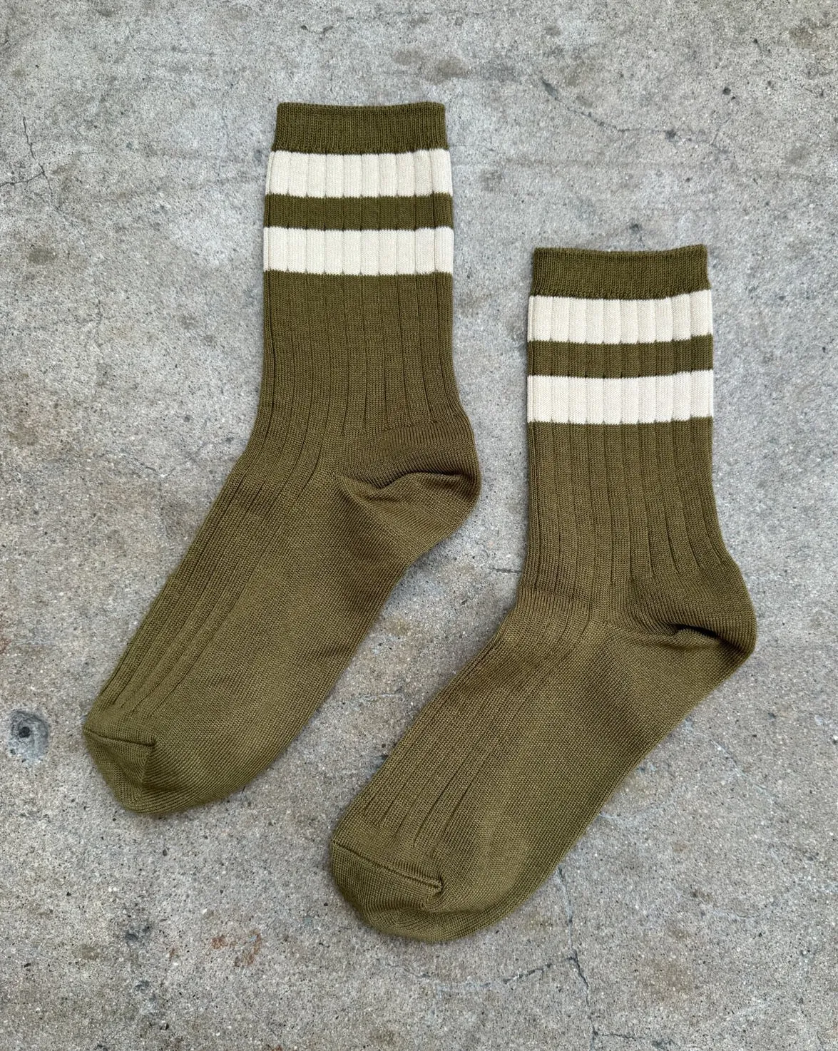 Varsity Her Socks Fern sold by Camp Brand Goods