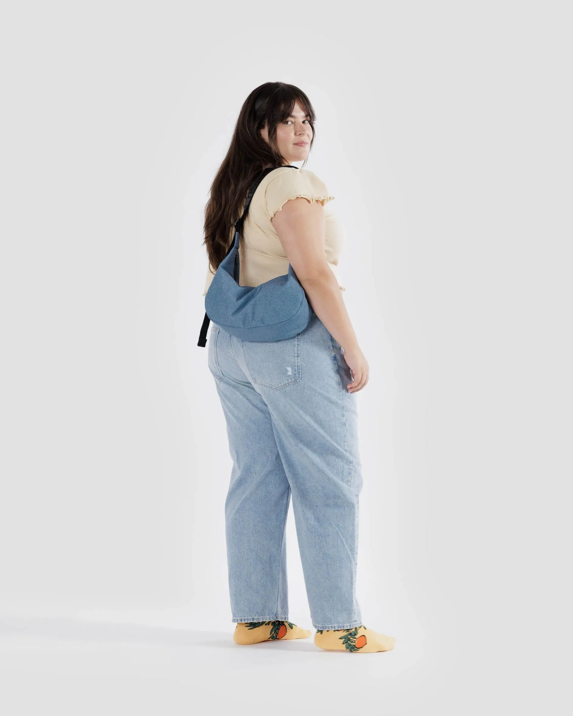 Medium Nylon Crescent Bag Digital Denim sold by Camp Brand Goods product image thumbnail 2