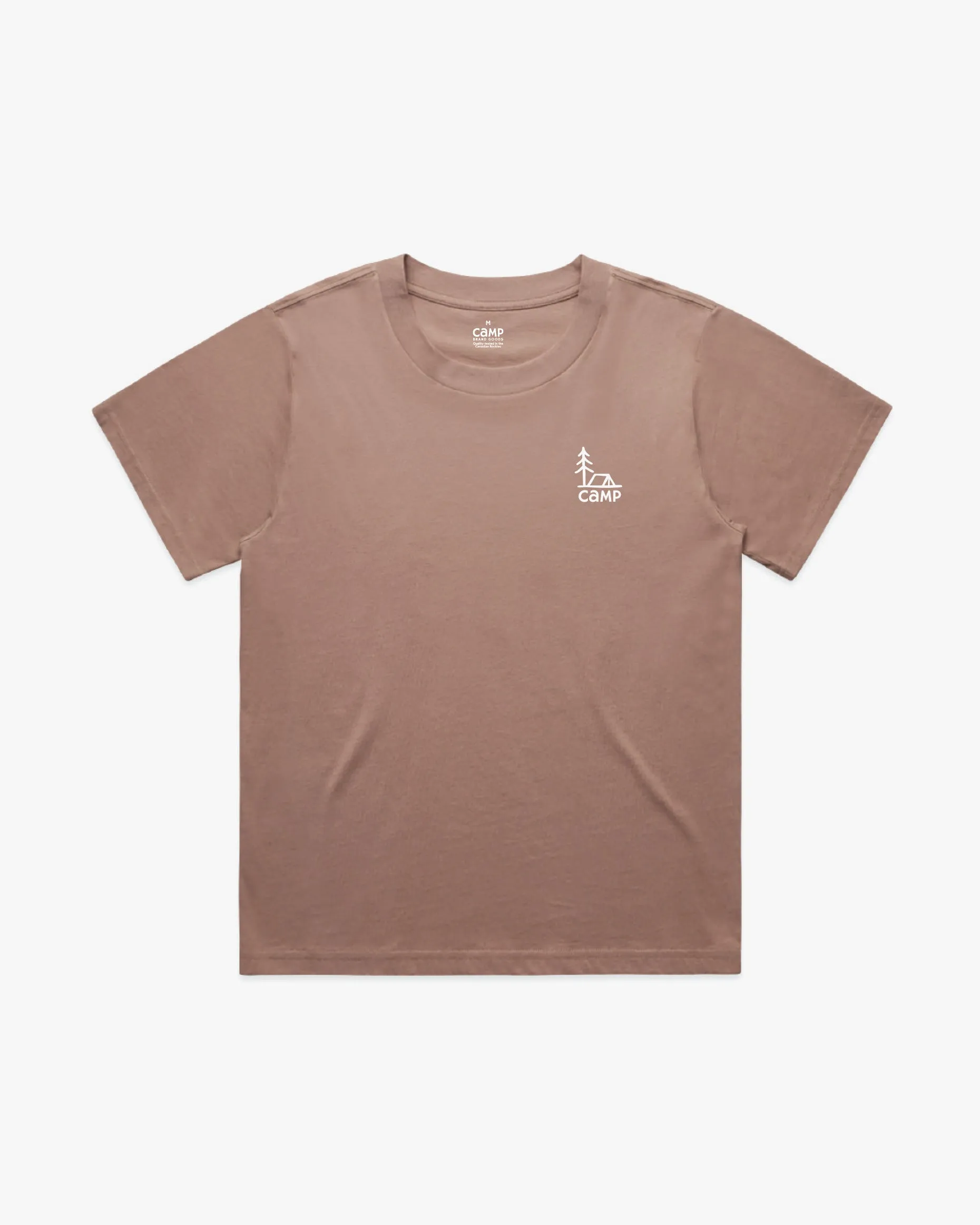 In Tents W Easy Tee - Hazy Pink sold by Camp Brand Goods
