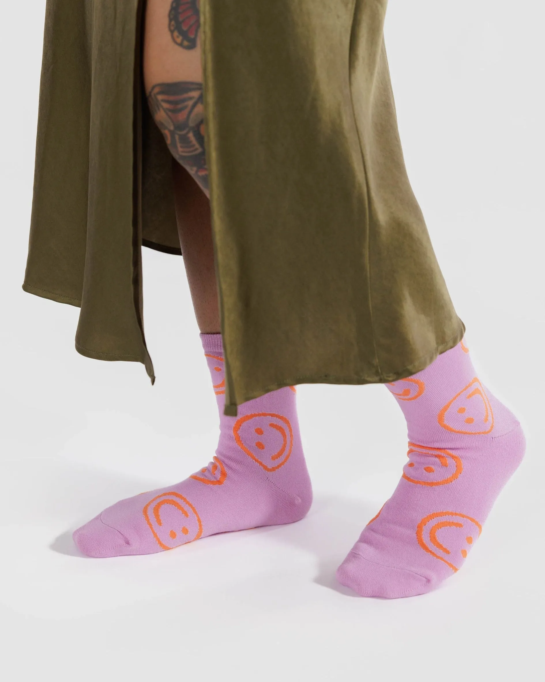 Crew Sock Peony Happy sold by Camp Brand Goods product image thumbnail 2