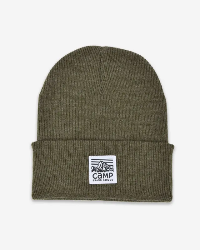 Heritage Logo Toque - Olive Heather sold by Camp Brand Goods