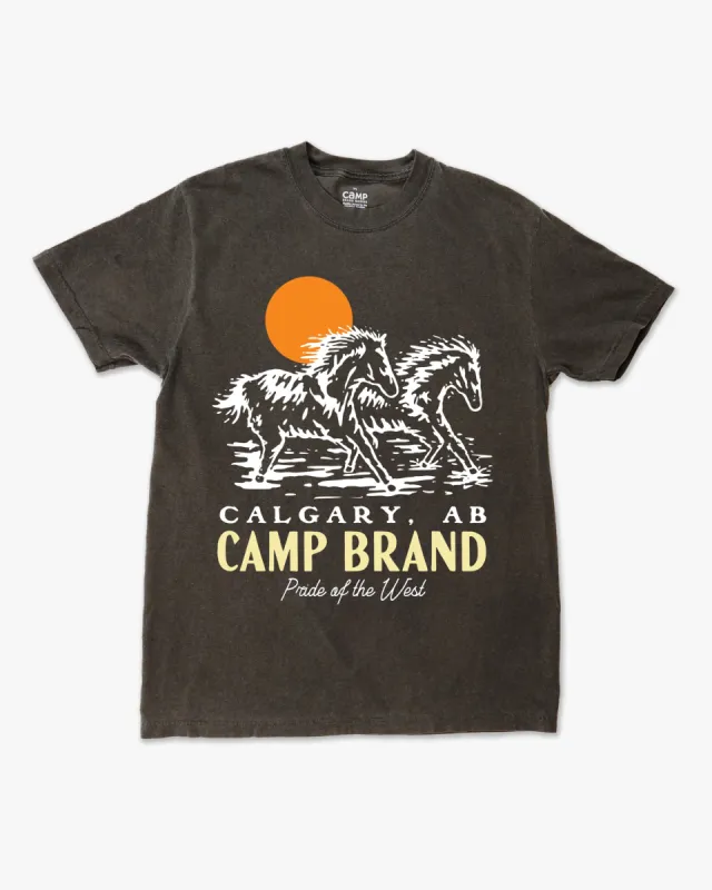 Stampede Vintage Wash Tee - Pepper sold by Camp Brand Goods