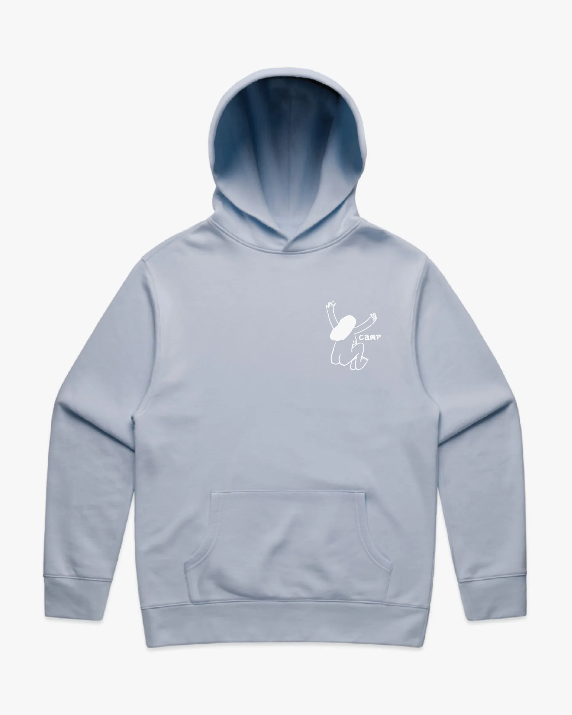Skinny Dippers Hoodie - Powder Blue sold by Camp Brand Goods