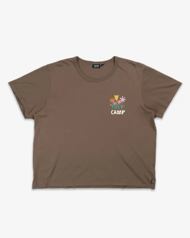 Smell the Flowers Box-Cut Tee sold by Camp Brand Goods