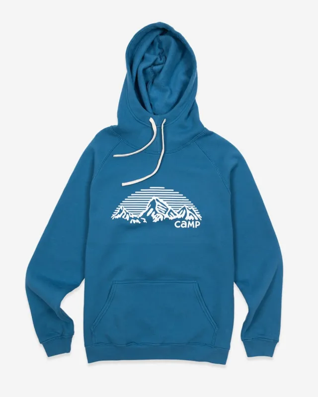 Mountain Arch Cowl Neck Hoodie sold by Camp Brand Goods
