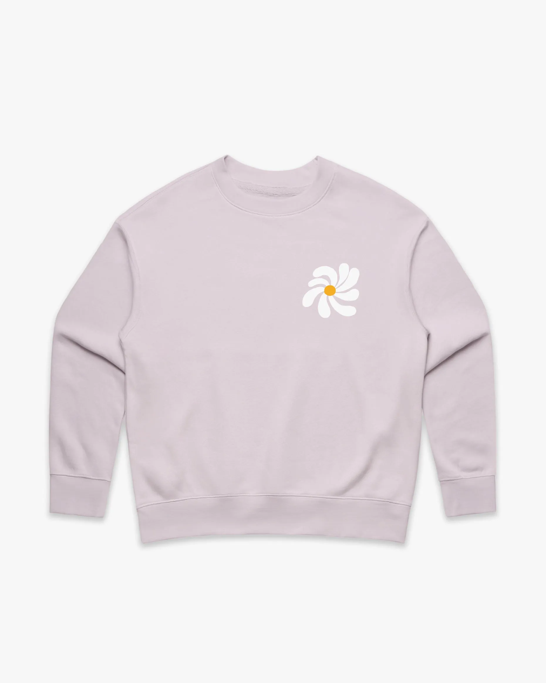 Loves Me Womens Crew - Lilac sold by Camp Brand Goods