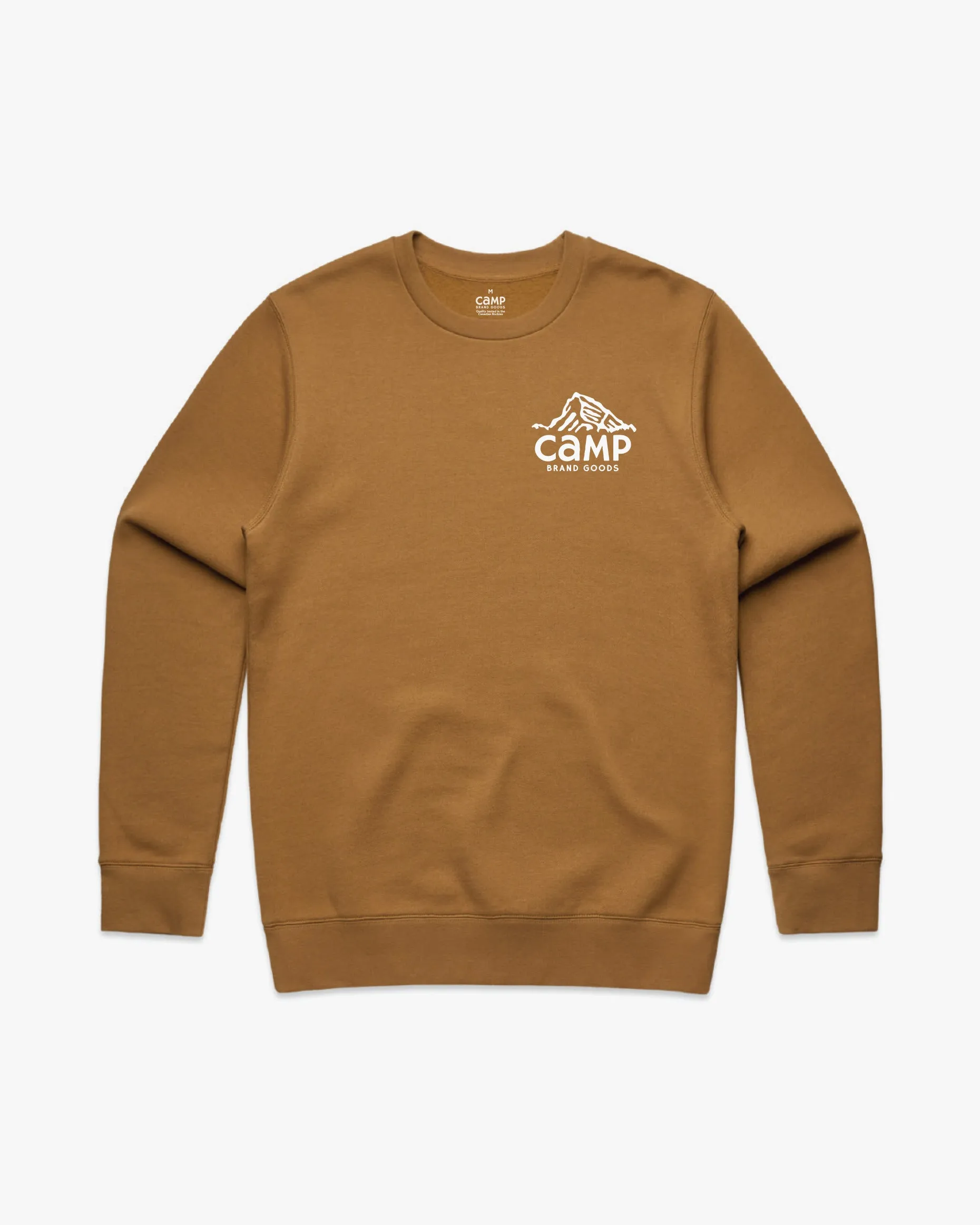 Peak Logo Classic Crew - Camel sold by Camp Brand Goods