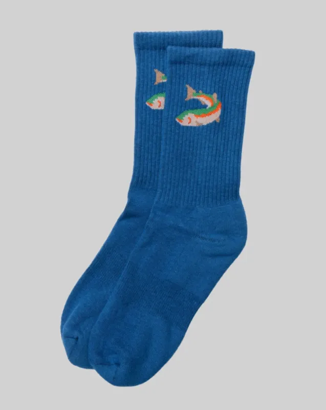 Fish Out of Water Crew Sock Blue sold by Camp Brand Goods