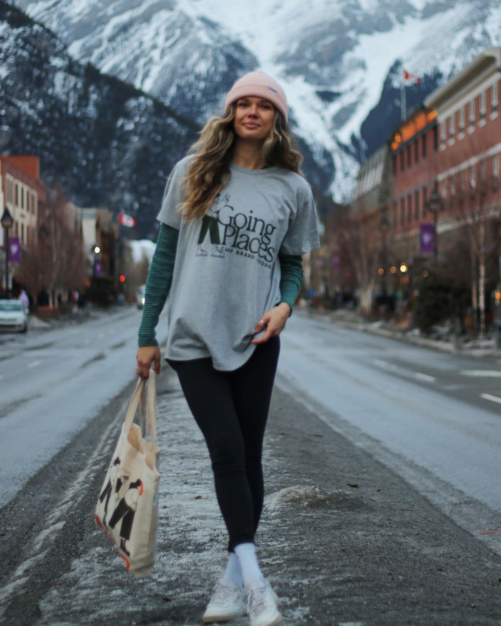 Going Places Curved Hem T-Shirt sold by Camp Brand Goods product image thumbnail 3