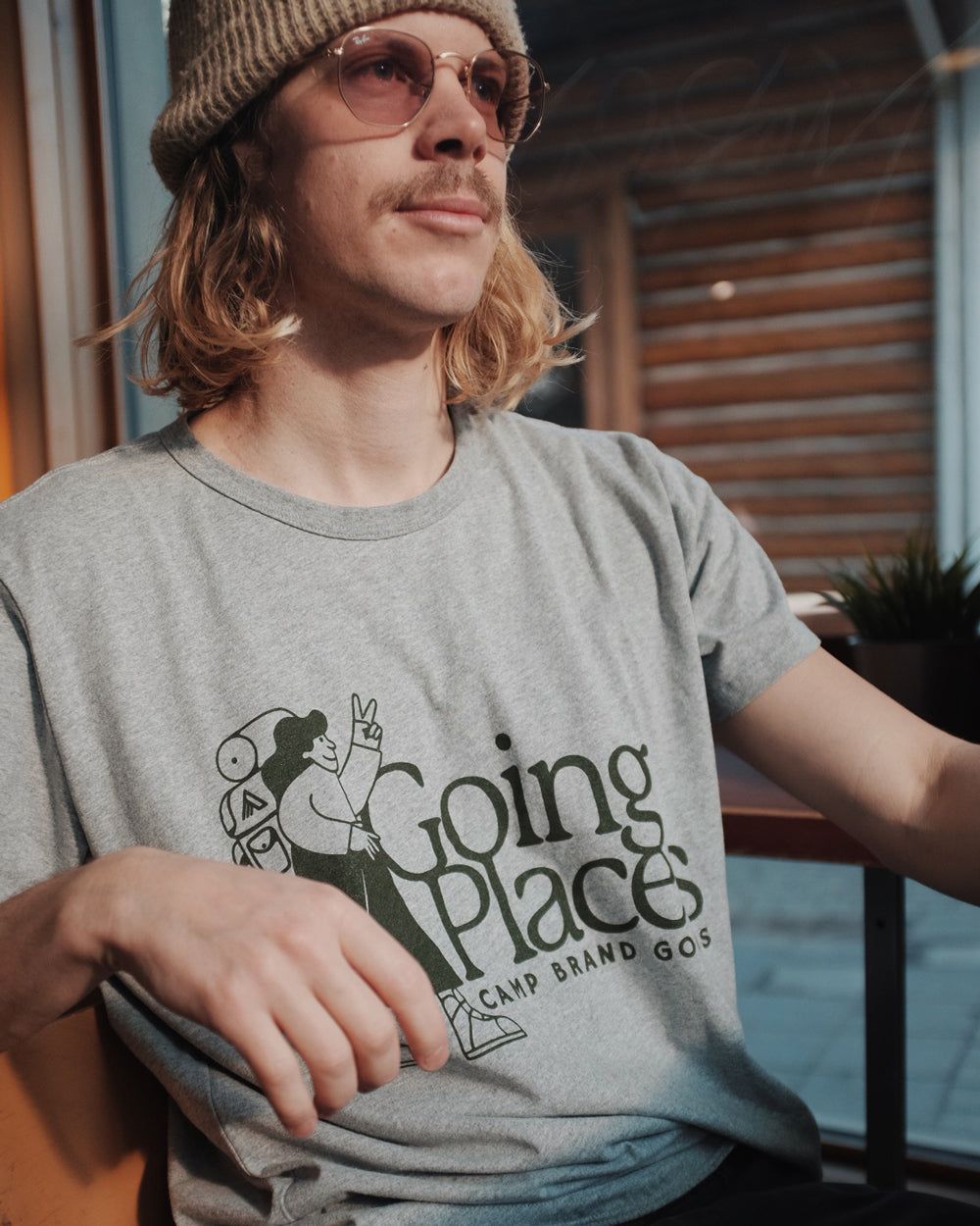 Going Places Curved Hem T-Shirt sold by Camp Brand Goods product image thumbnail 2