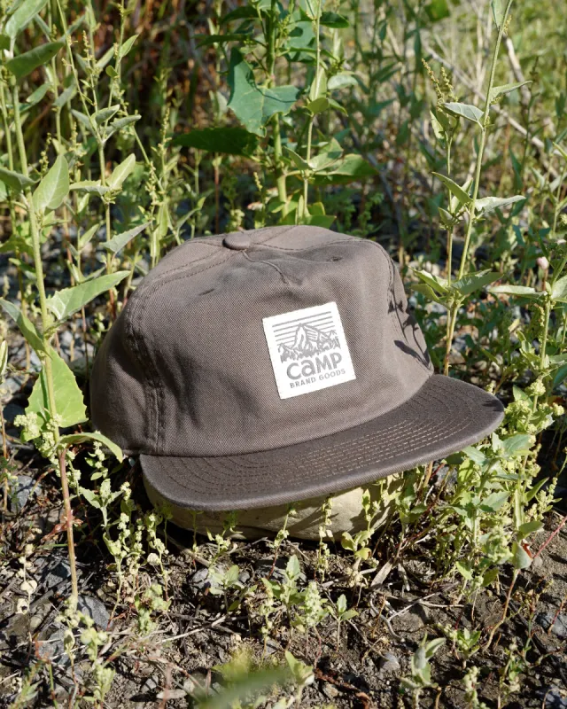 Heritage Logo 6 Panel Camp Hat - Black sold by Camp Brand Goods