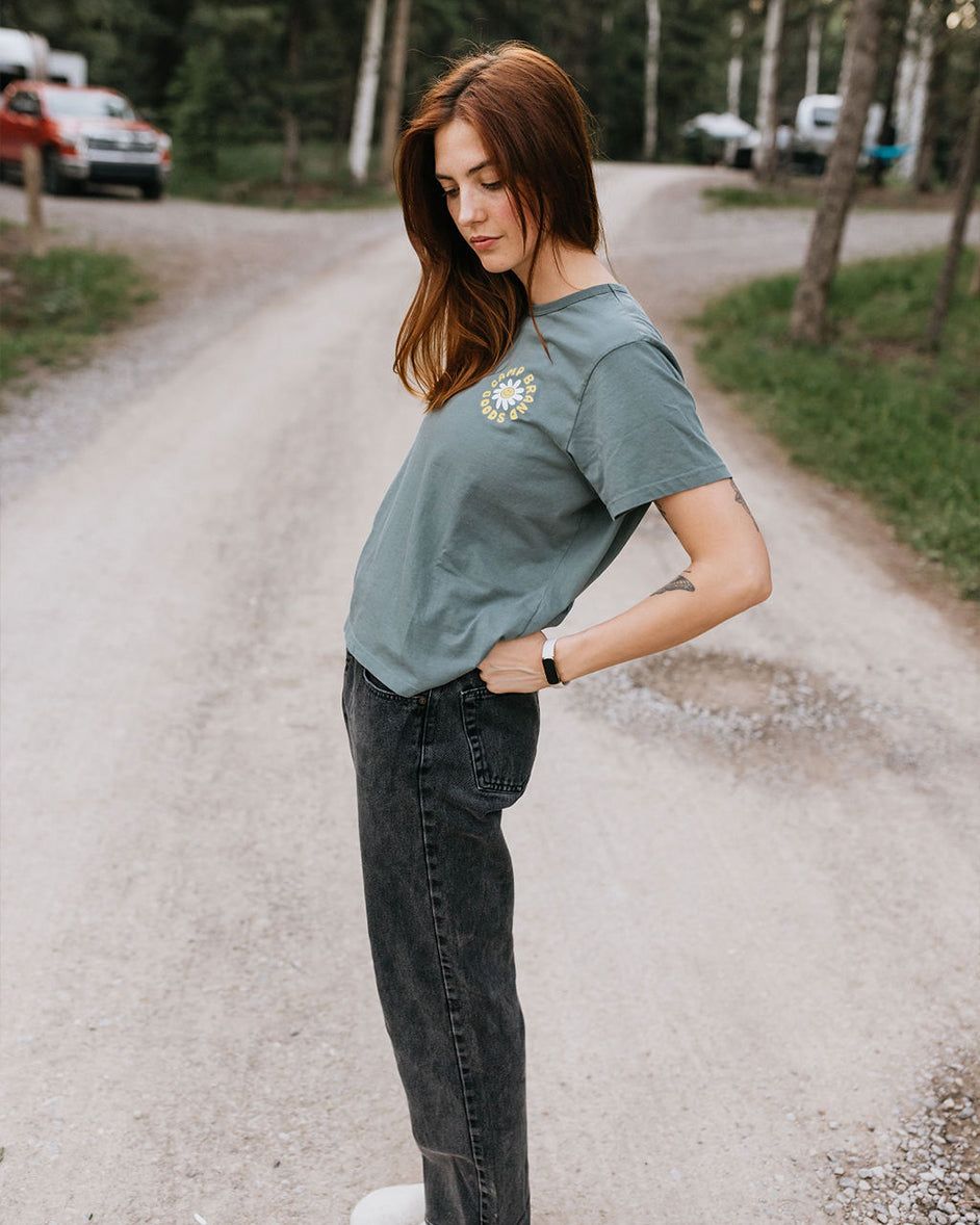 Flower Power Boxy T-Shirt sold by Camp Brand Goods product image thumbnail 2