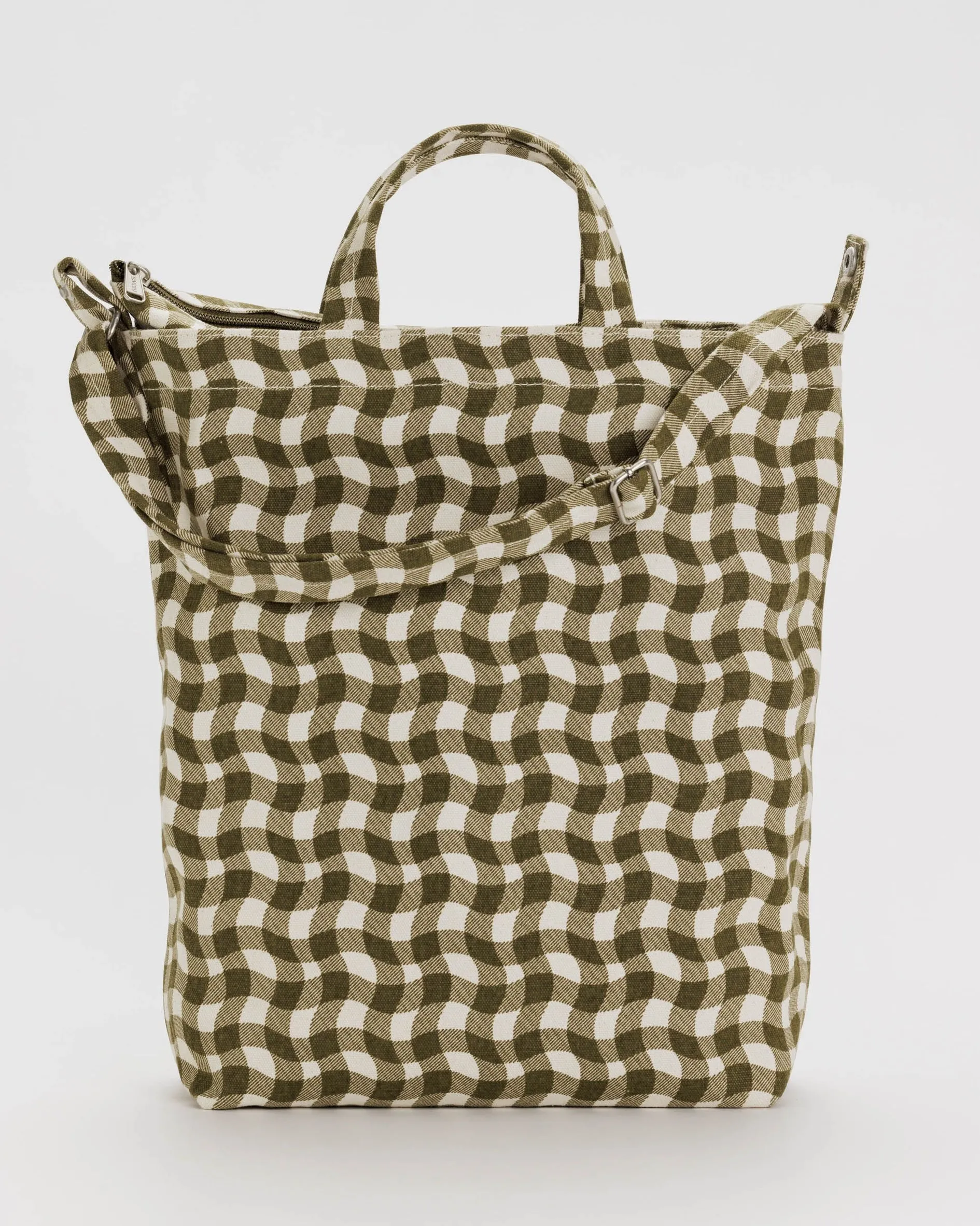 Zip Duck Bag Wavy Gingham Brown sold by Camp Brand Goods