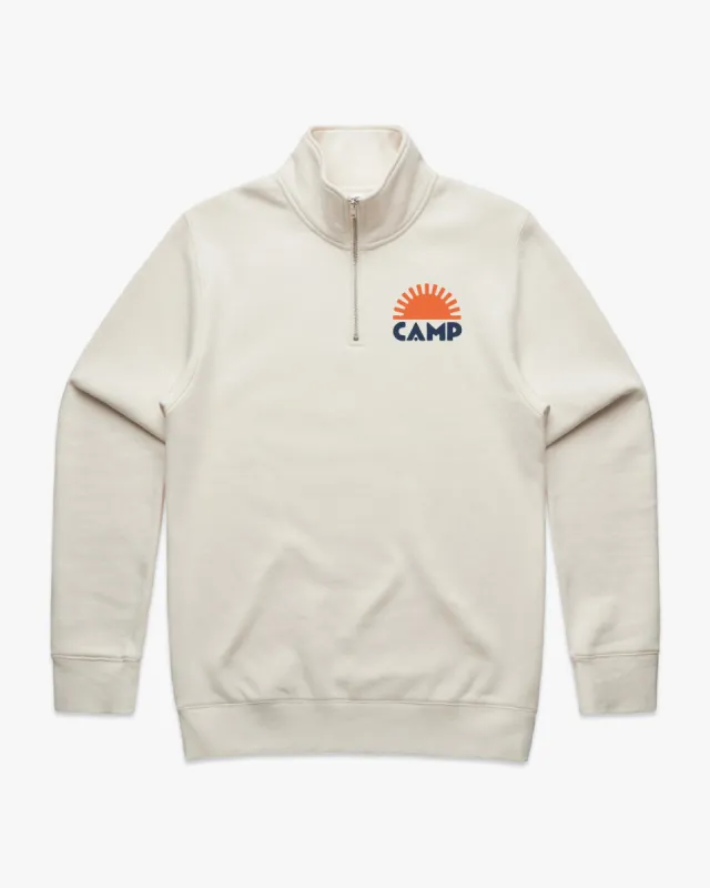 Camp Sun Qtr Zip - Ecru sold by Camp Brand Goods