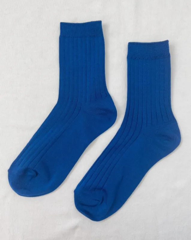 Her Socks Cobalt sold by Camp Brand Goods