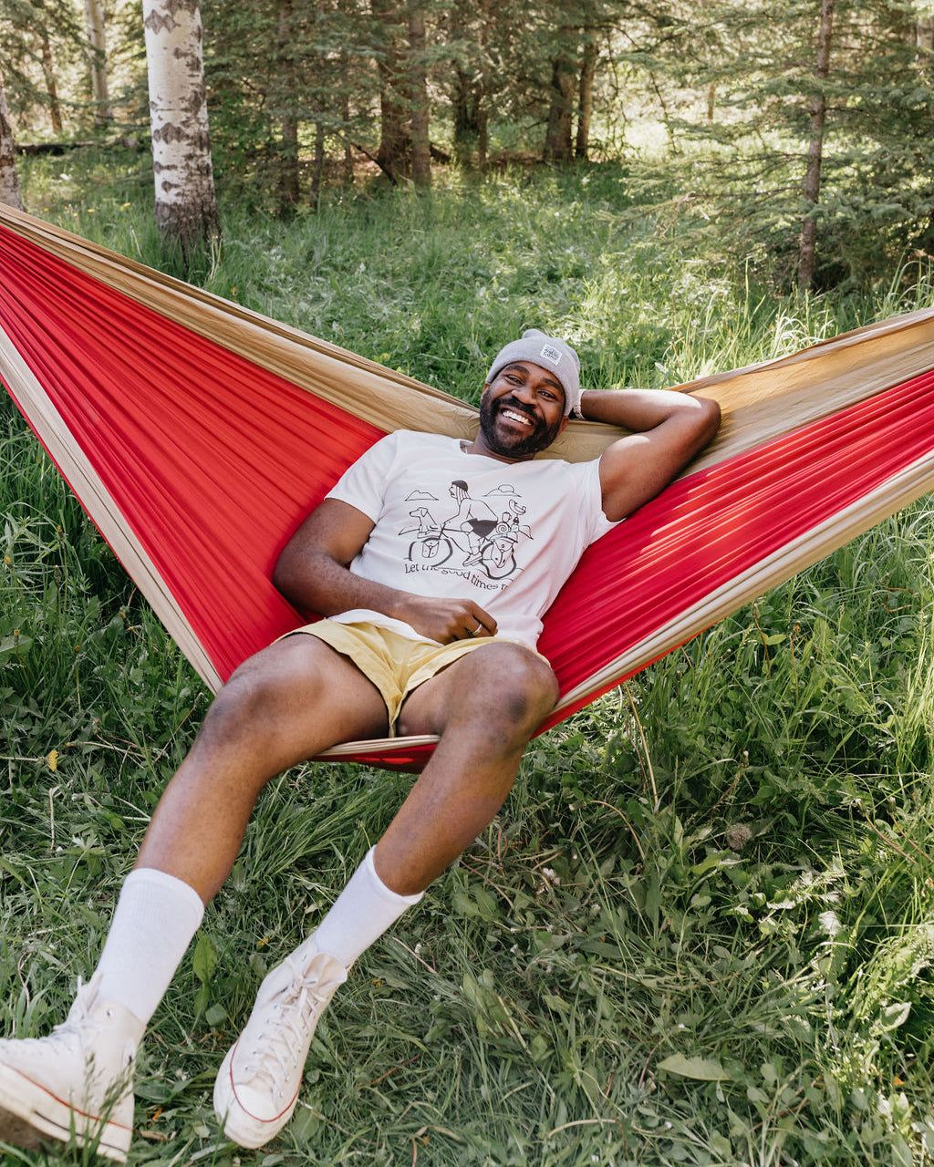 Let The Good Times Roll Curved Hem T-Shirt sold by Camp Brand Goods product image thumbnail 3