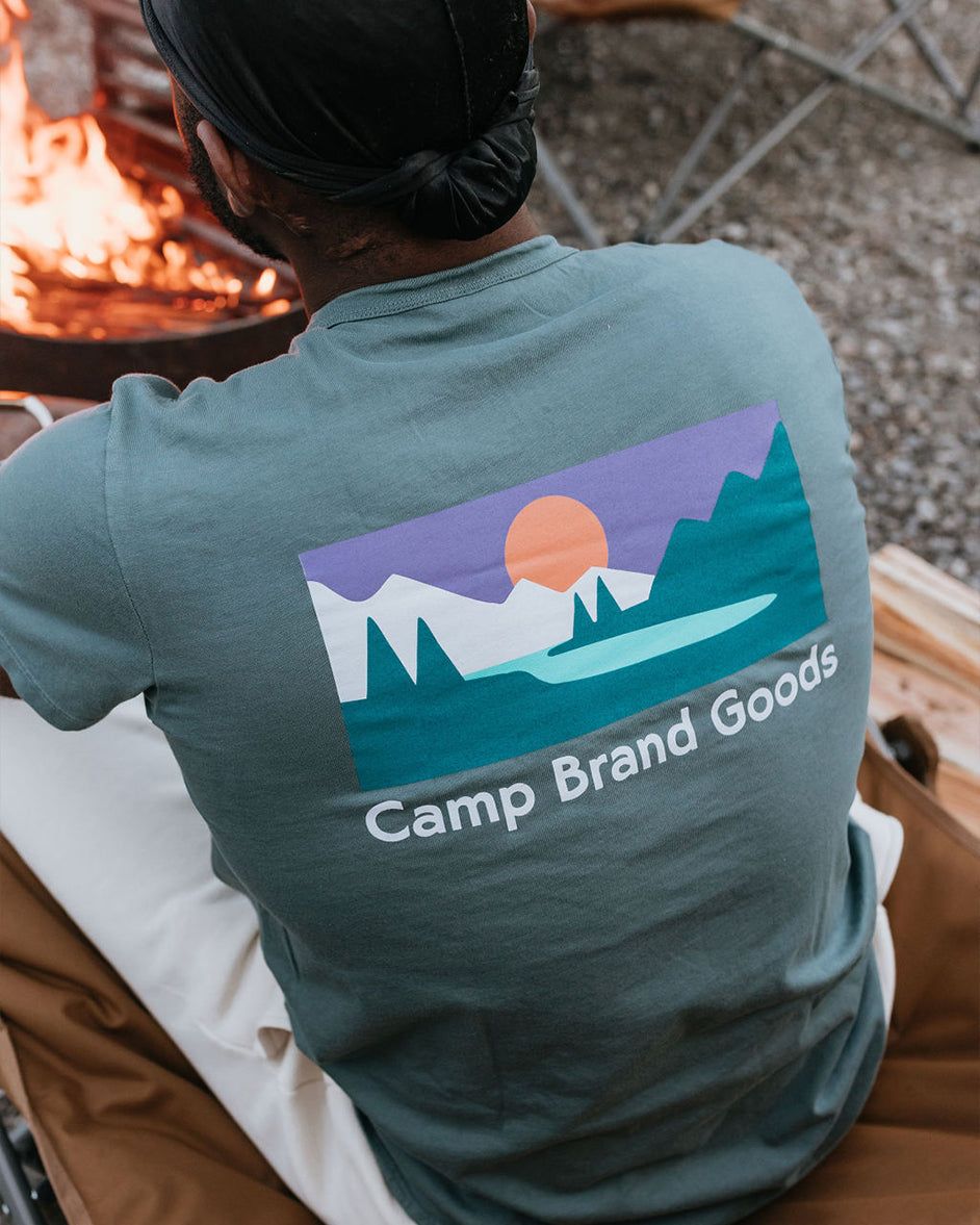 Campers Delight Curved Hem T-Shirt sold by Camp Brand Goods product image thumbnail 3