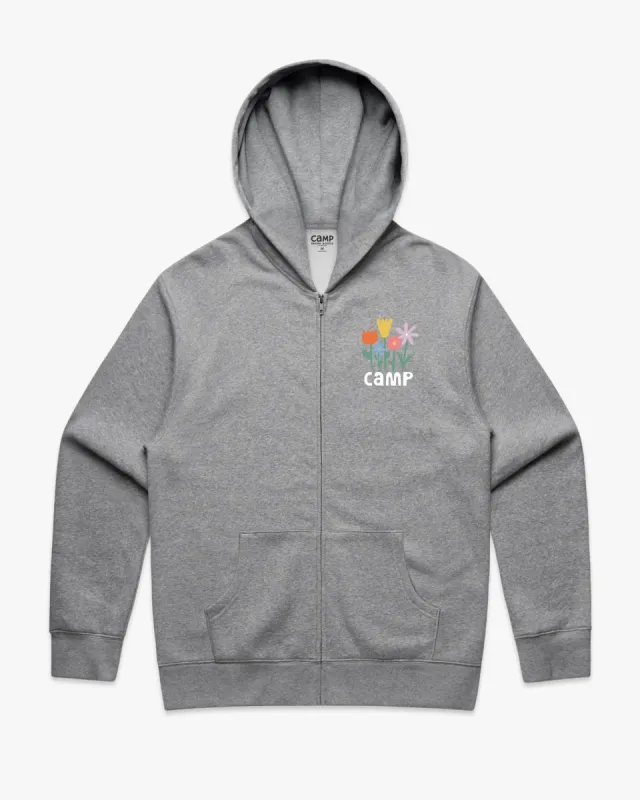Smell The Flowers Zip Hoodie sold by Camp Brand Goods