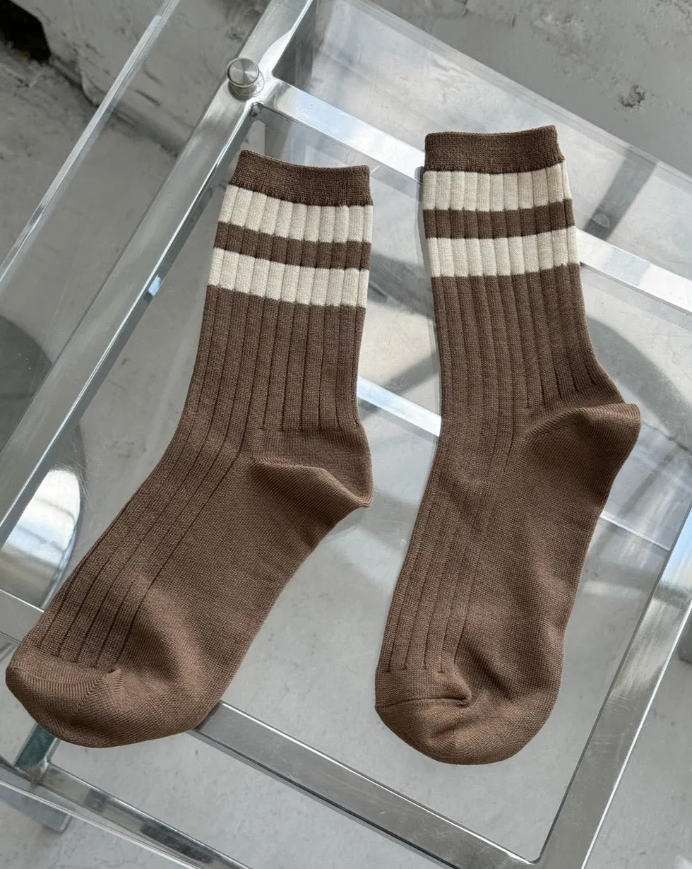 Varsity Her Socks Toffee sold by Camp Brand Goods product image thumbnail 3