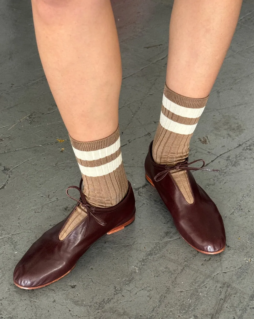 Varsity Her Socks Toffee sold by Camp Brand Goods product image thumbnail 4