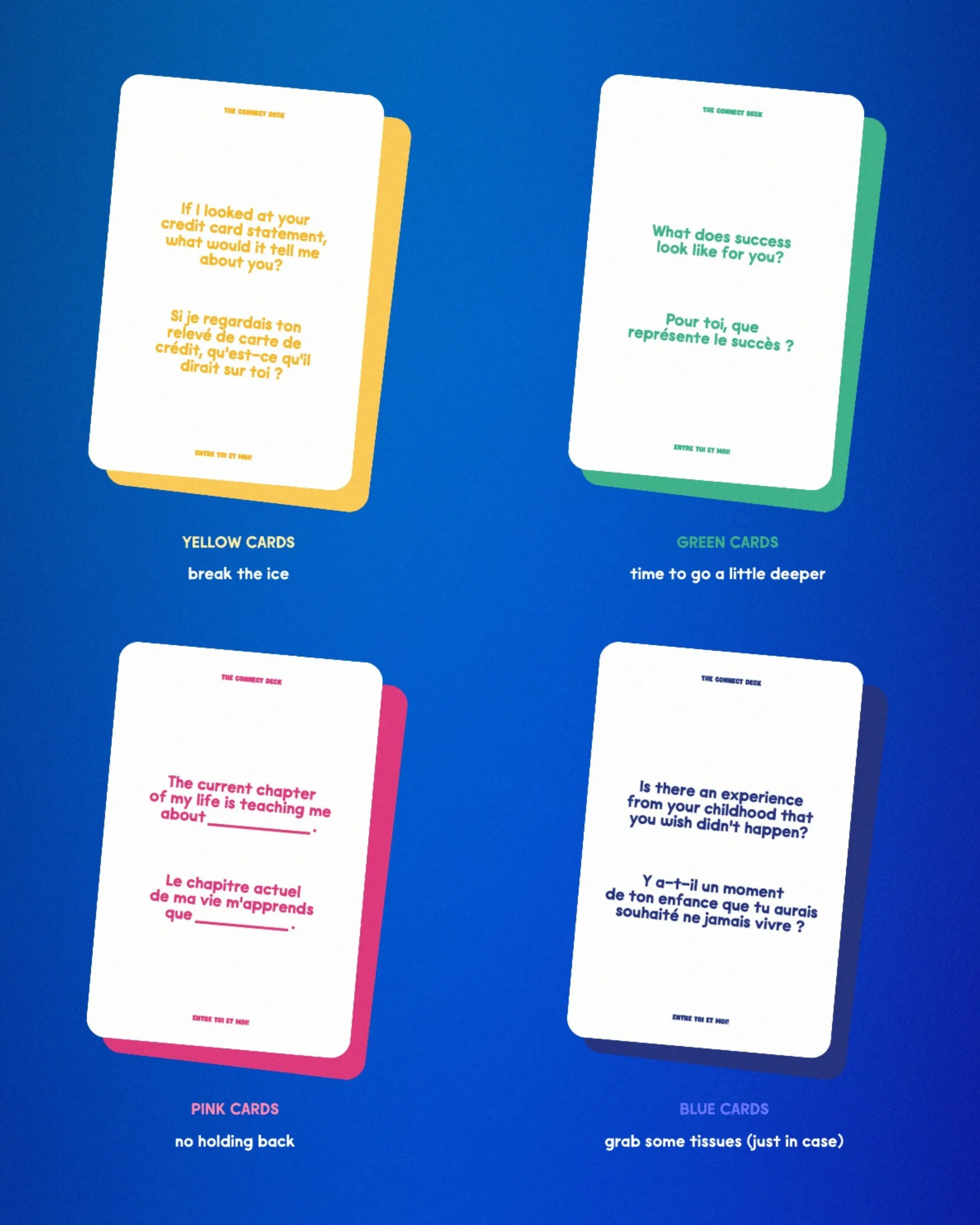 The Connect Deck: Volume One - Conversation Cards sold by Camp Brand Goods product image thumbnail 2