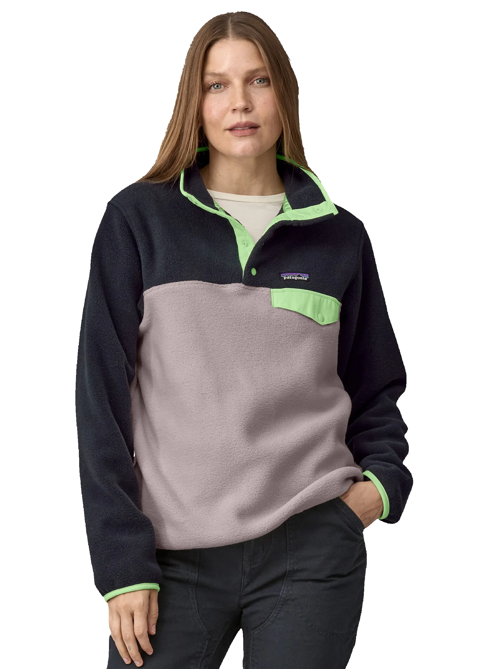 Women's LW Synchilla Snap-T Pullover Echo Purple sold by Camp Brand Goods product image thumbnail 2