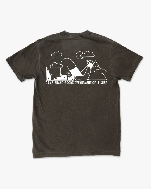 Leisure Dept. Vintage Wash Tee - Pepper sold by Camp Brand Goods