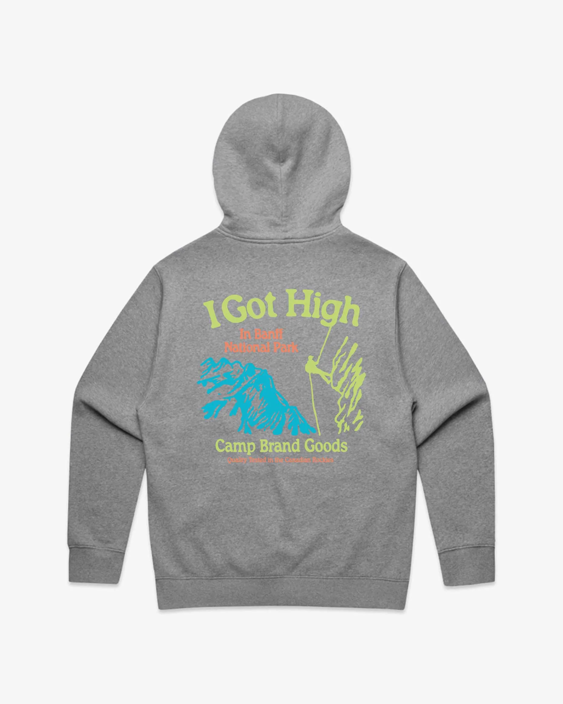 I Got High Hoodie - Heather Grey sold by Camp Brand Goods