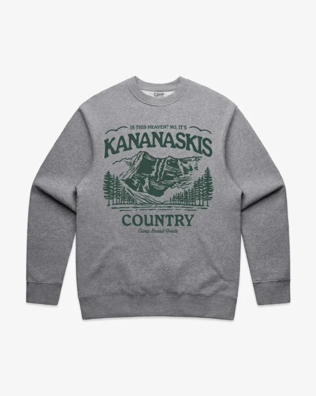 Kananaskis Relax Crew - Heather Grey sold by Camp Brand Goods