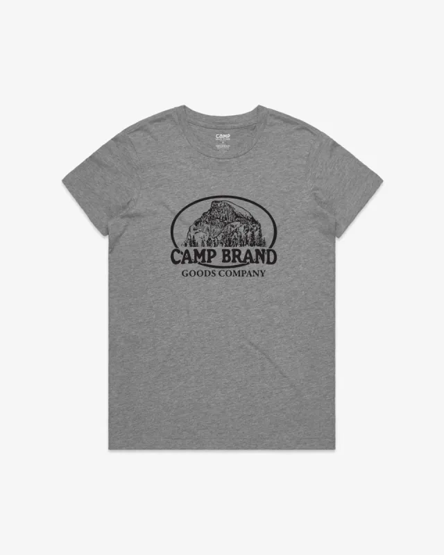 Half Dome W Classic Tee - Heather Grey sold by Camp Brand Goods