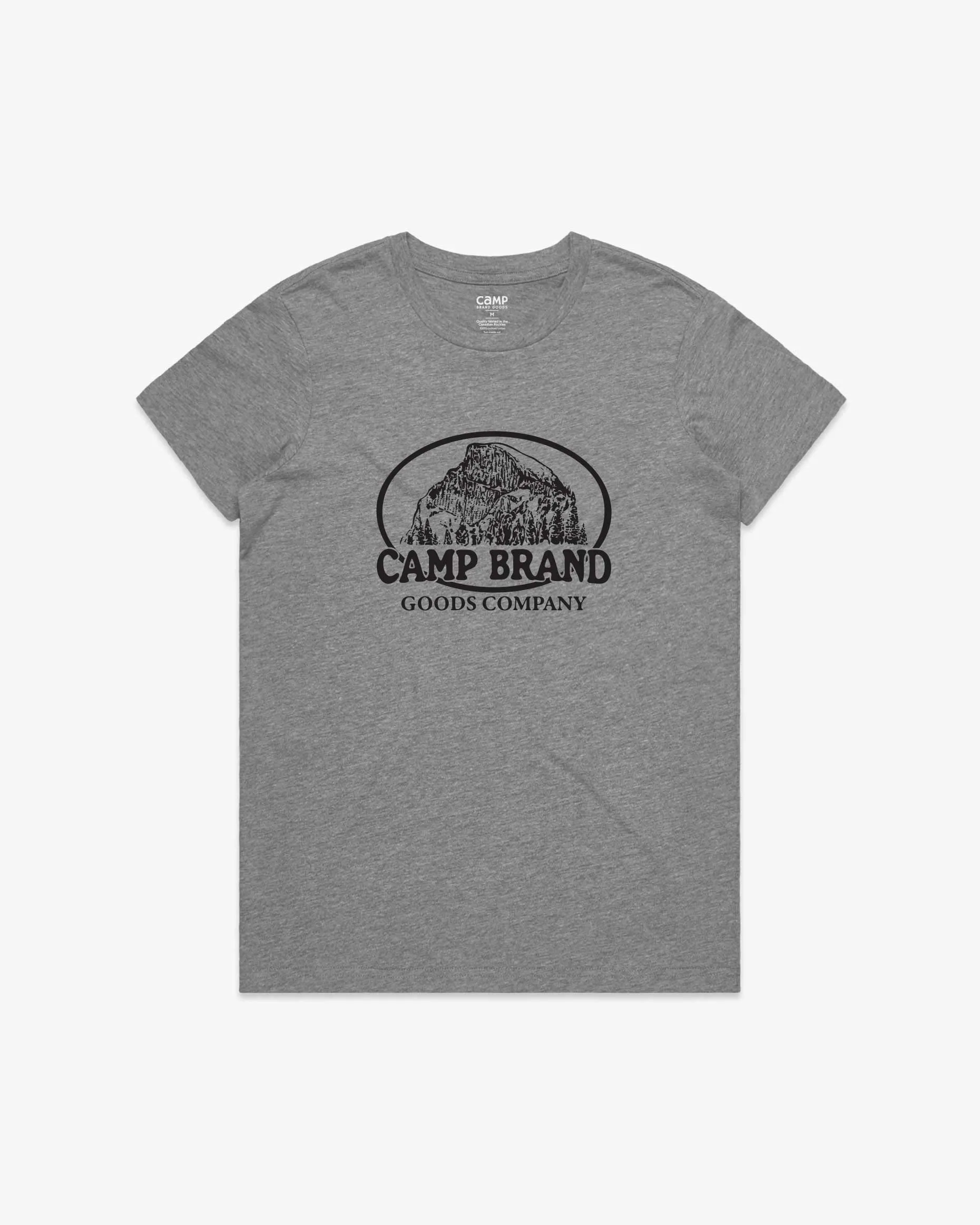 Half Dome W Classic Tee - Heather Grey sold by Camp Brand Goods