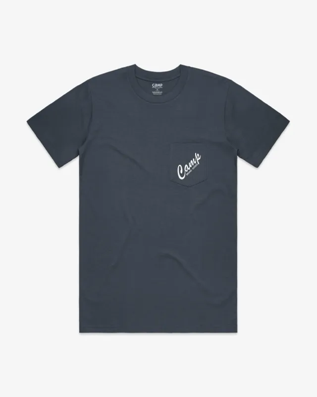 Rocky Mountain Pocket Tee - Petrol Blue sold by Camp Brand Goods