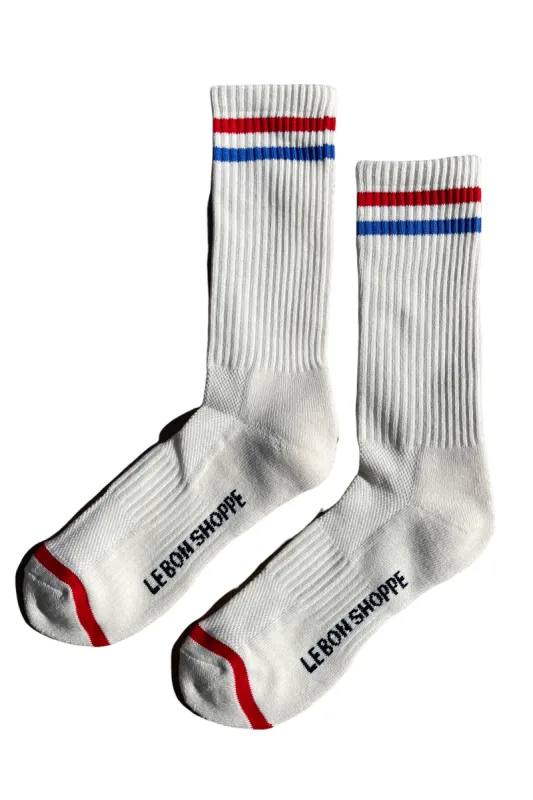 Extended Boyfriend Socks Milk sold by Camp Brand Goods