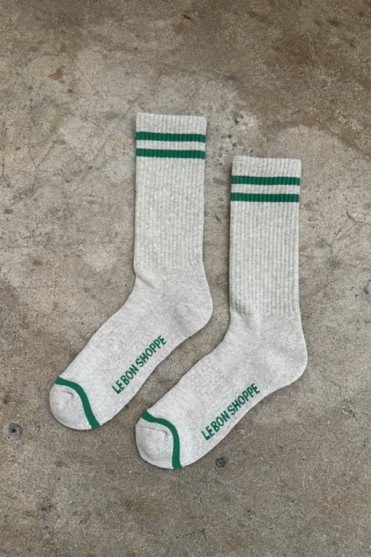 Extended Boyfriend Socks Light Grey sold by Camp Brand Goods