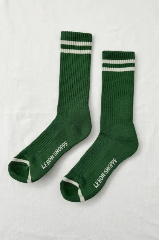 Extended Boyfriend Socks Moss sold by Camp Brand Goods