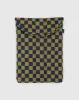 Puffy Laptop Sleeve 13"/14" Pear Navy Check sold by Camp Brand Goods