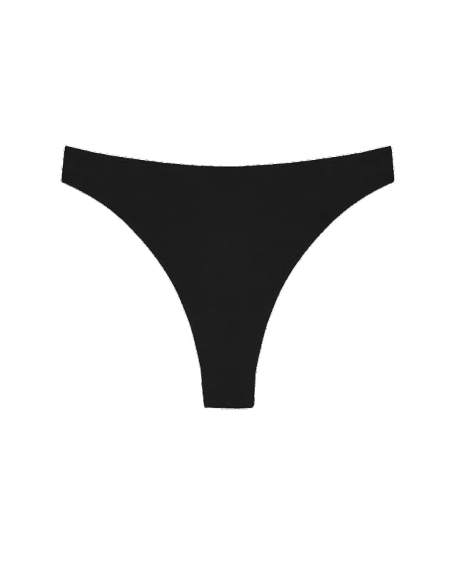 Mineral Undies Seamless Black High Rise Thong sold by Camp Brand Goods