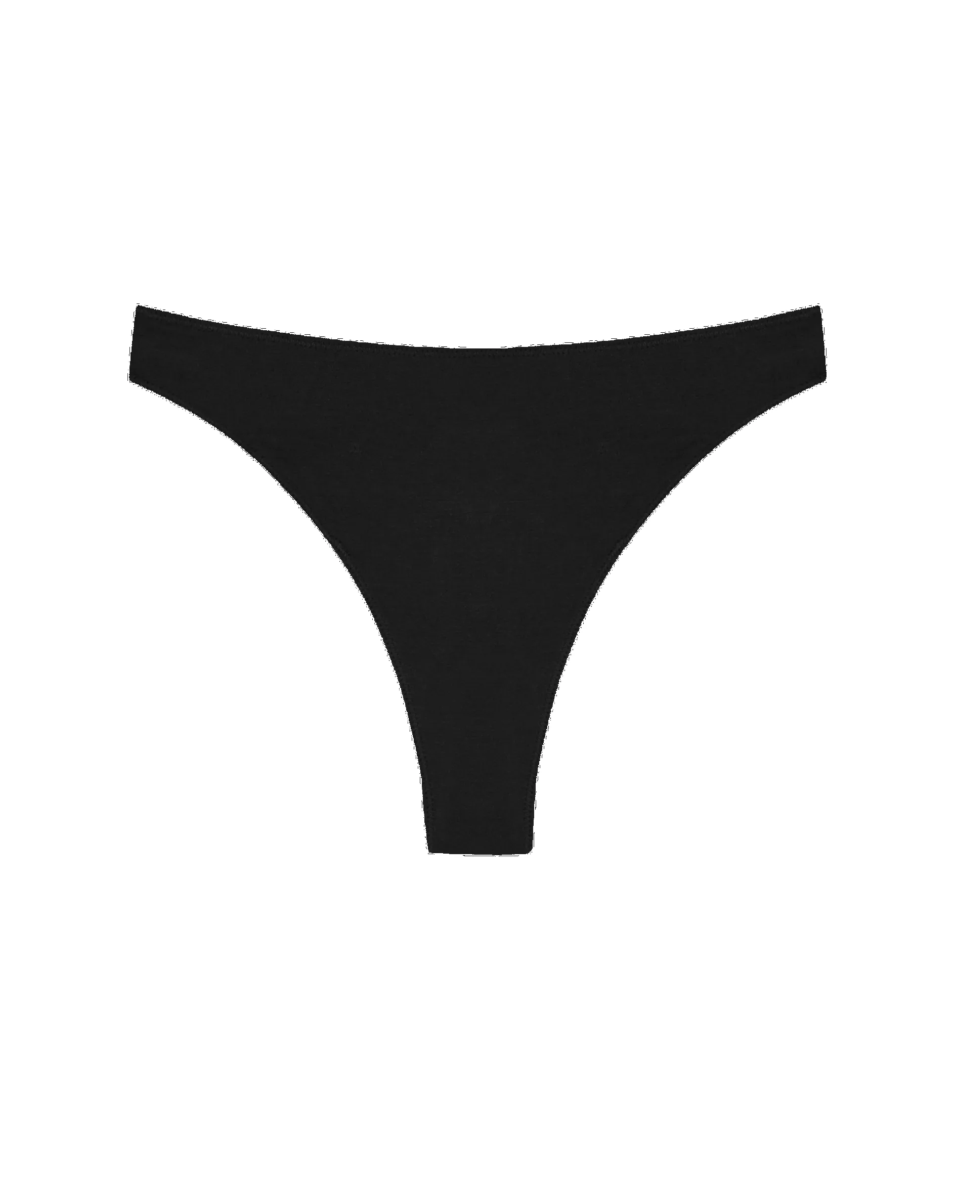 Mineral Undies Seamless Black High Rise Thong sold by Camp Brand Goods