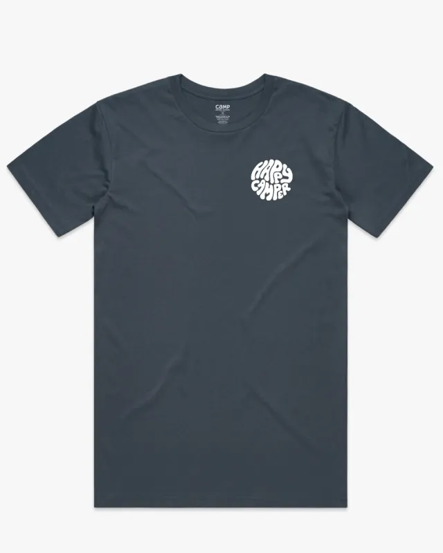 Happy Camper Crest Classic Tee - Petrol sold by Camp Brand Goods