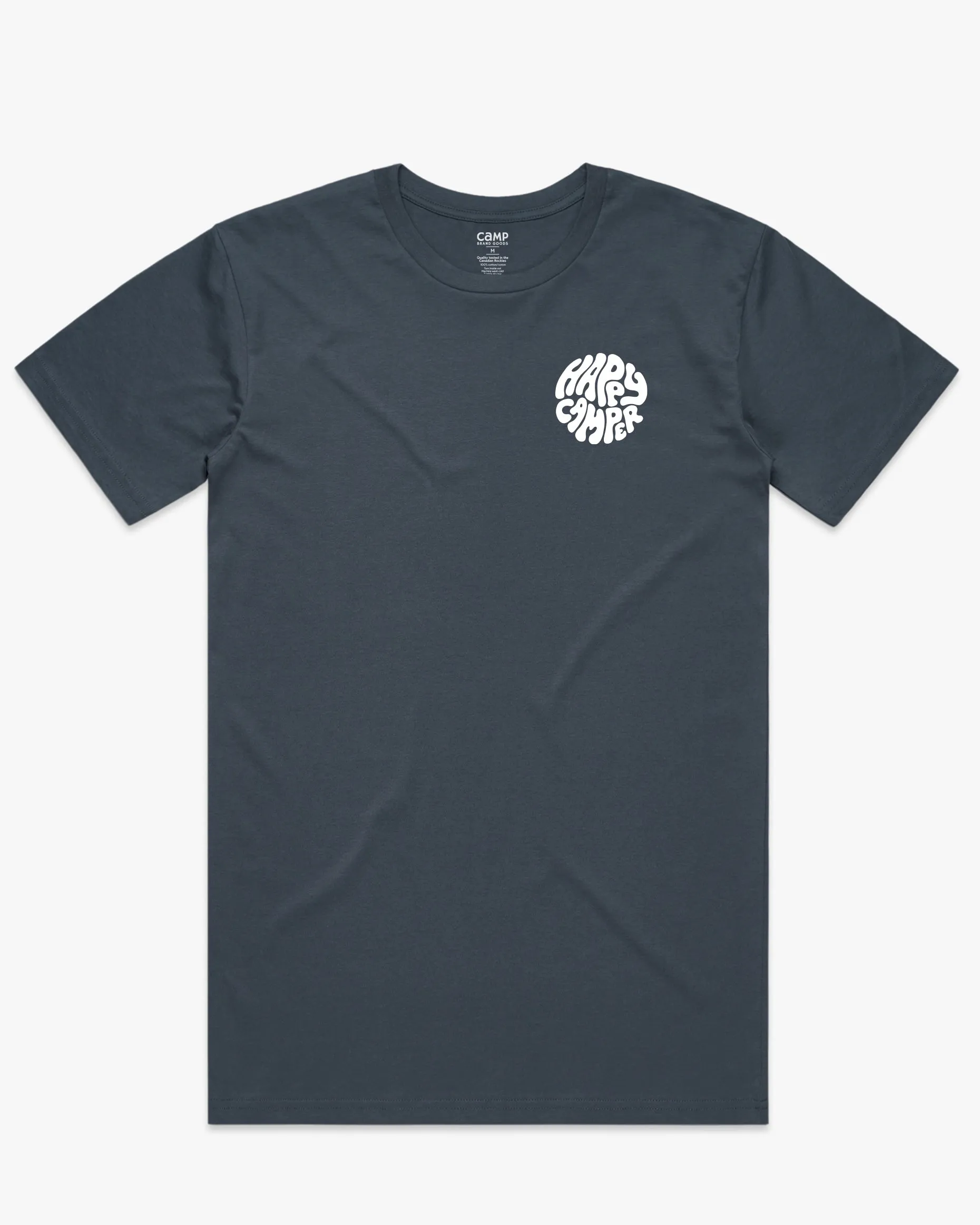 Happy Camper Crest Classic Tee - Petrol sold by Camp Brand Goods