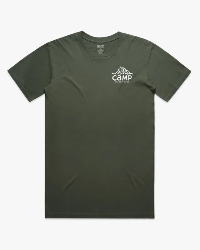 Peak Logo Classic Tee - Cypress sold by Camp Brand Goods