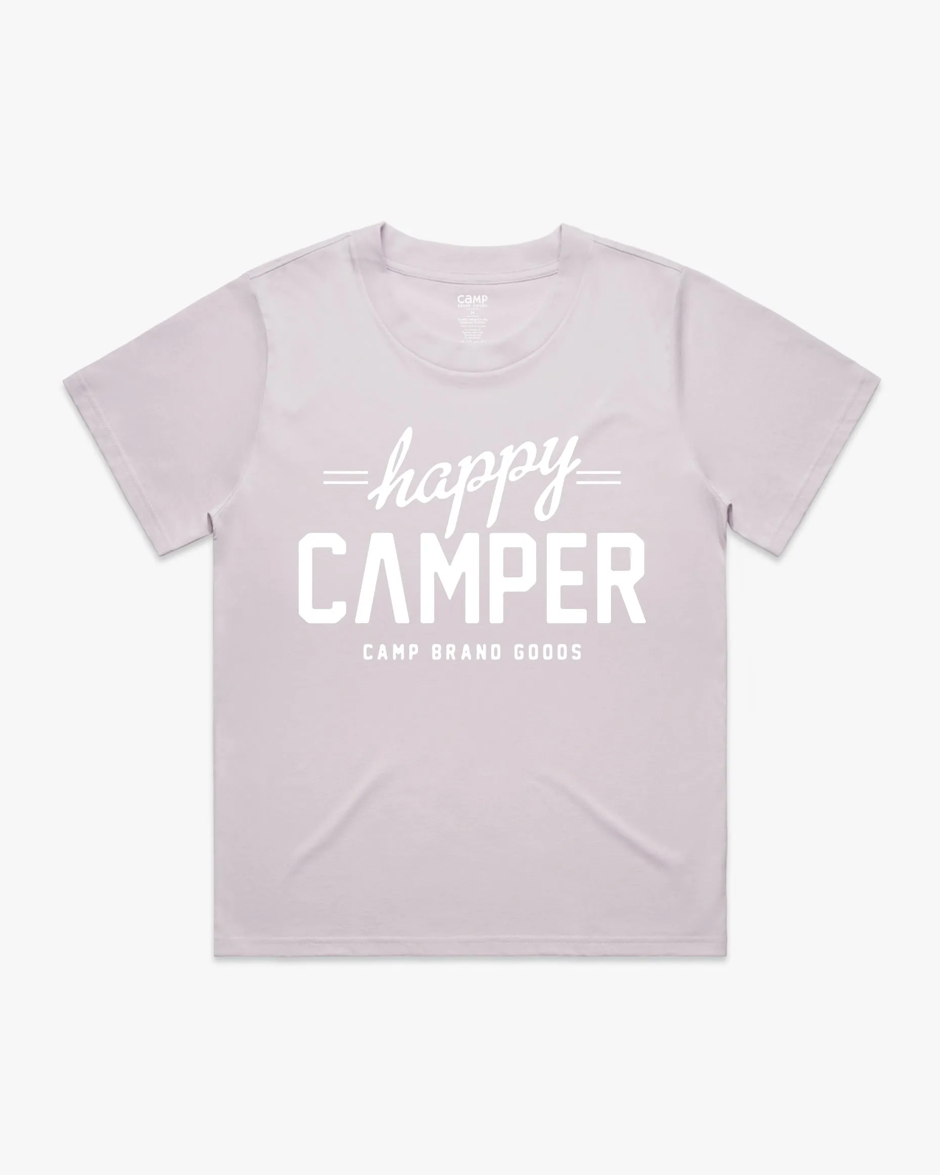 Happy Camper W Easy Tee - Orchid sold by Camp Brand Goods