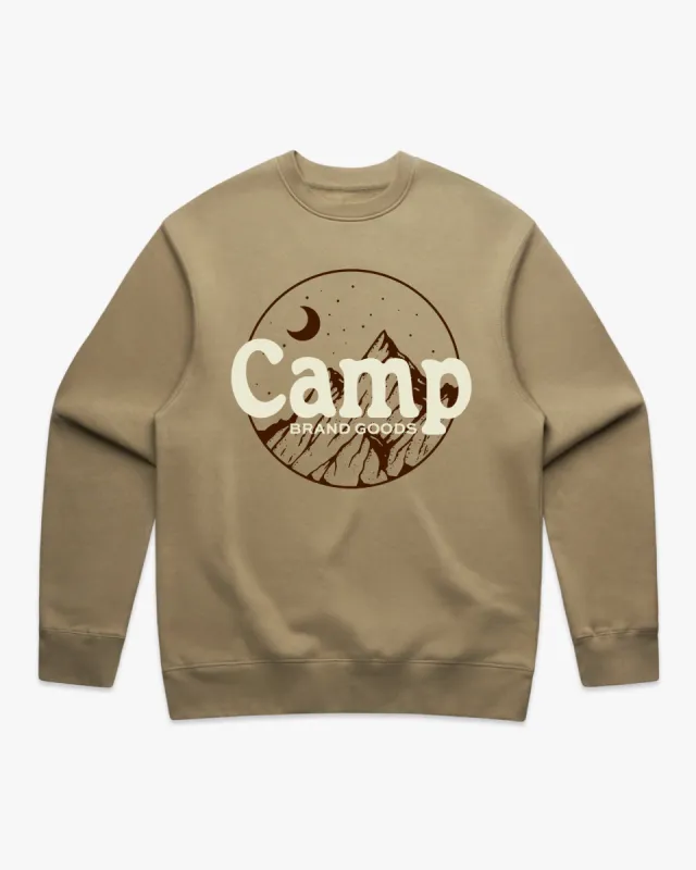 Night Sky Relax Crew - Sand sold by Camp Brand Goods